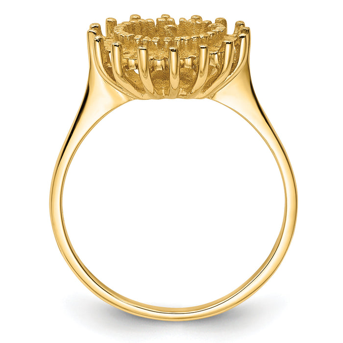 14k 7.5mm Pearl & Diamond Ring Mounting-Y4378