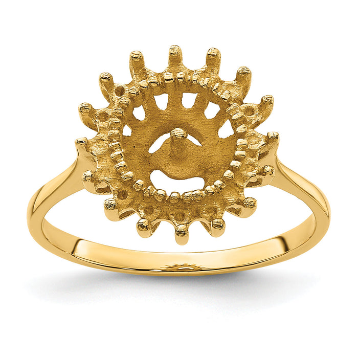 14k 7.5mm Pearl & Diamond Ring Mounting-Y4378