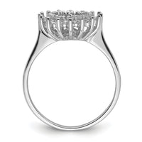 14k White Gold 7.5mm Pearl & Diamond Ring Mounting-Y4379