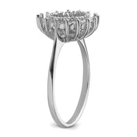 14k White Gold 7.5mm Pearl & Diamond Ring Mounting-Y4379