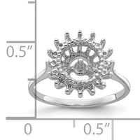 14k White Gold 7.5mm Pearl & Diamond Ring Mounting-Y4379