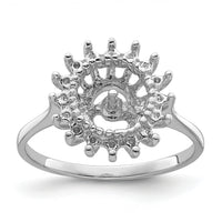 14k White Gold 7.5mm Pearl & Diamond Ring Mounting-Y4379