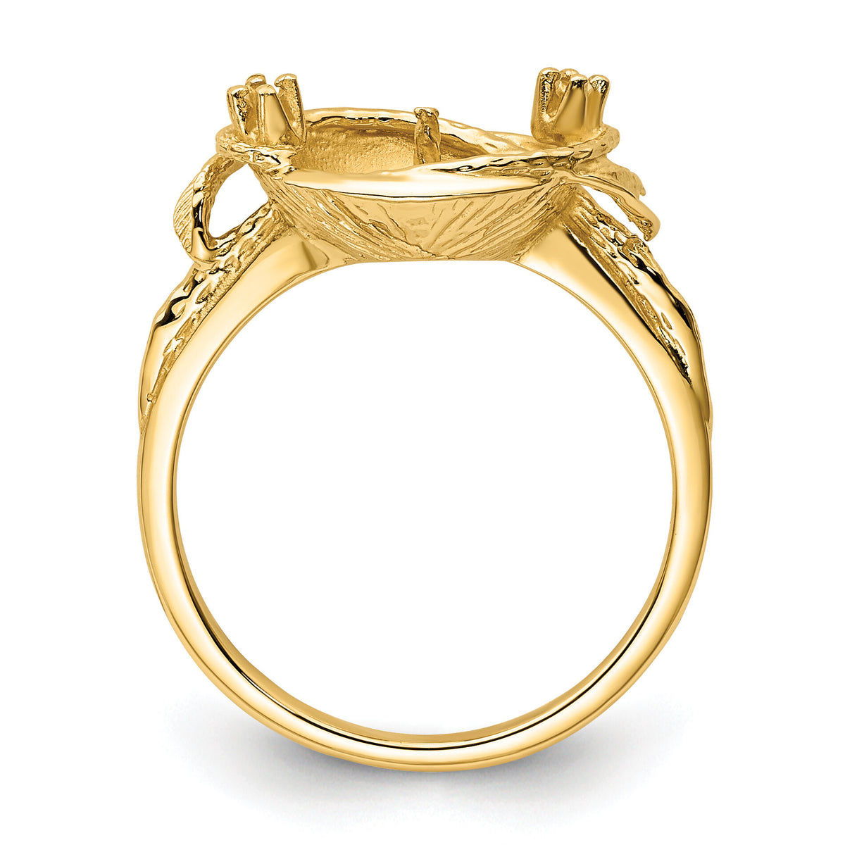 14k 7.5mm Pearl & Diamond Ring Mounting-Y4382