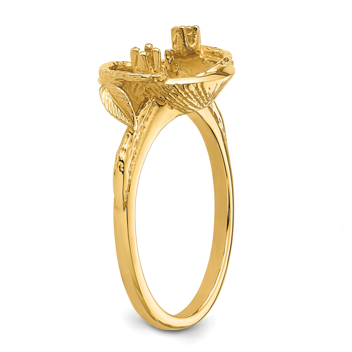 14k 7.5mm Pearl & Diamond Ring Mounting-Y4382