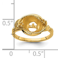 14k 7.5mm Pearl & Diamond Ring Mounting-Y4382
