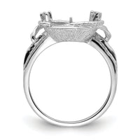 14k White Gold 7.5mm Pearl & Diamond Ring Mounting-Y4383