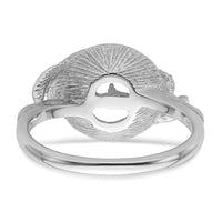 14k White Gold 7.5mm Pearl & Diamond Ring Mounting-Y4383