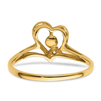 14k 4.5mm Pearl & Diamond Ring Mounting-Y4394