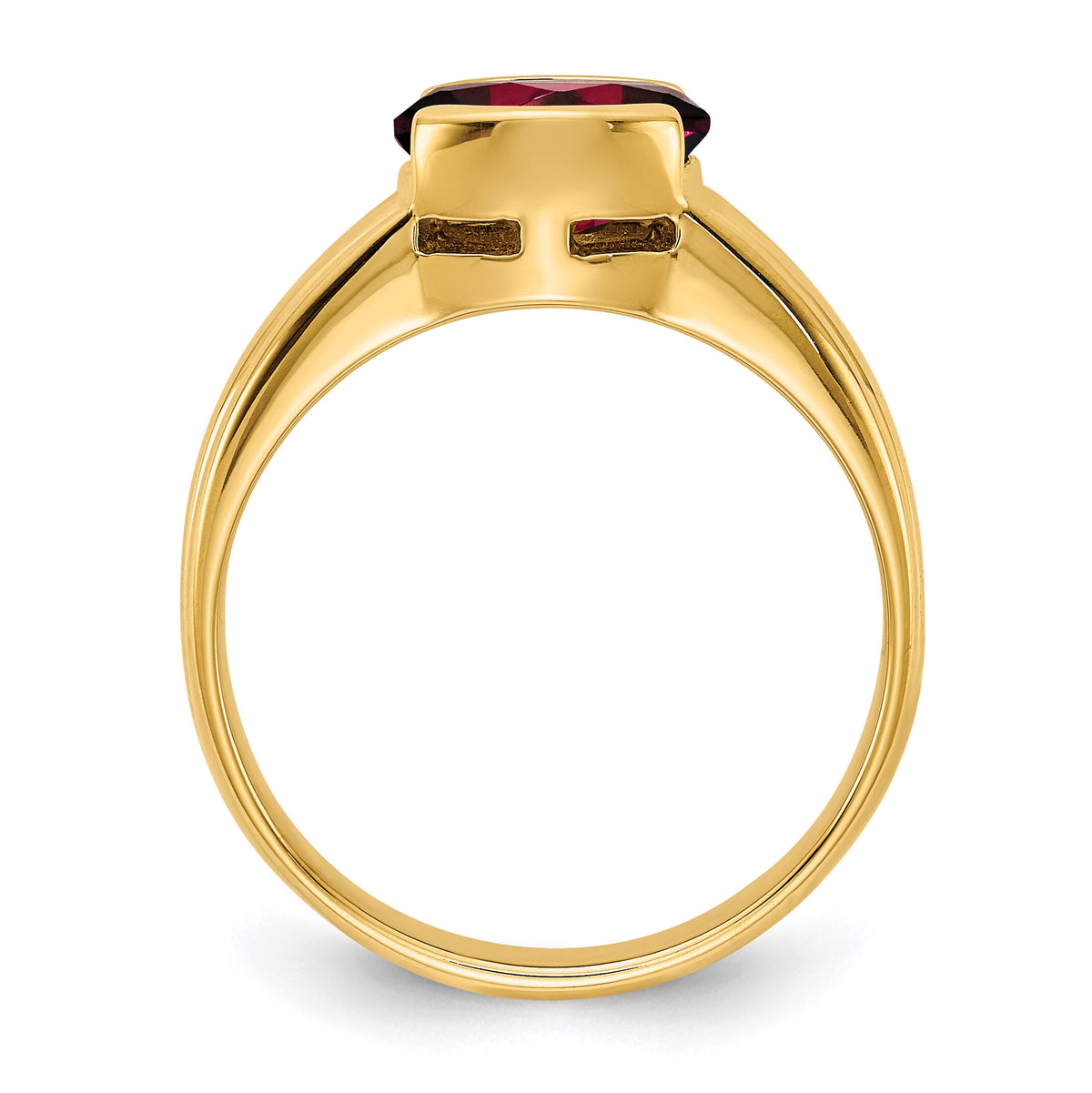 14k 8x6mm Oval Garnet ring-Y4473GA