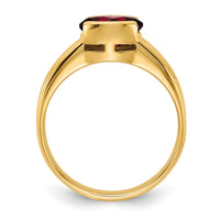 14k 8x6mm Oval Garnet ring-Y4473GA