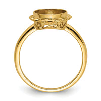 14k 10x8mm Oval Gemstone Ring Mounting-Y4494