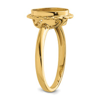 14k 10x8mm Oval Gemstone Ring Mounting-Y4494