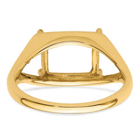 14k 9x7mm Emerald-cut East-West Gemstone Ring Mounting-Y4538