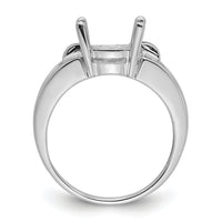 14k White Gold 11x9mm Oval Gemstone Ring Mounting-Y4547