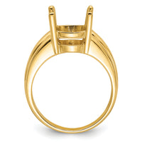 14k 12x10mm Oval Gemstone Ring Mounting-Y4548