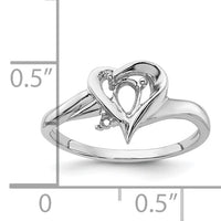 14k White Gold Diamond / 6x4mm Pear Gemstone Ring Mounting-Y4560