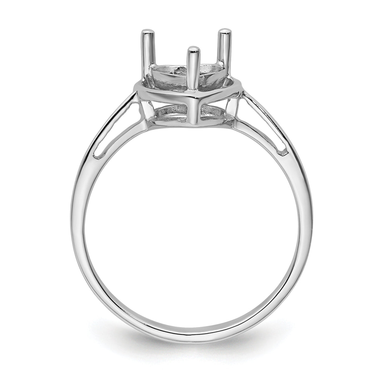14k White Gold Gemstone Ring Mounting-Y4563