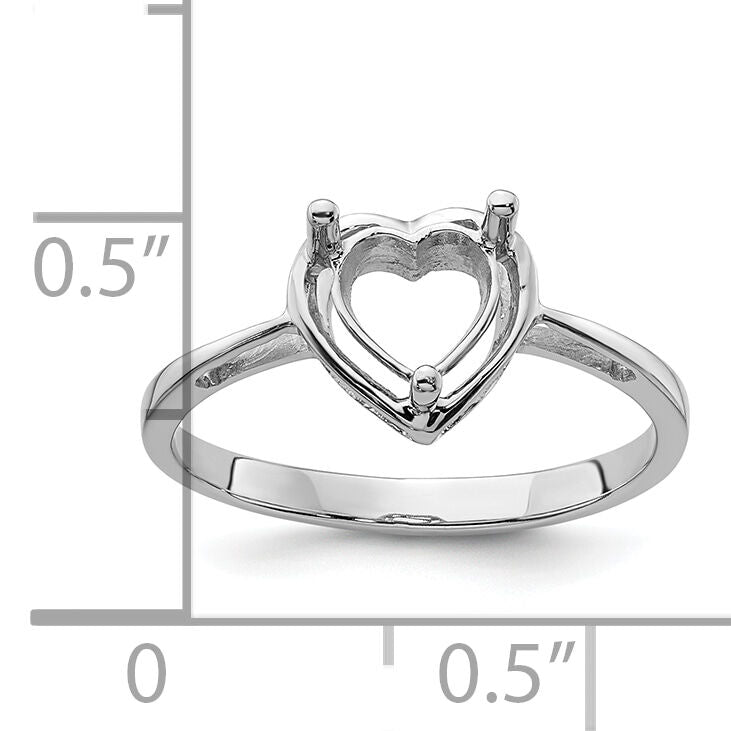 14k White Gold Gemstone Ring Mounting-Y4563