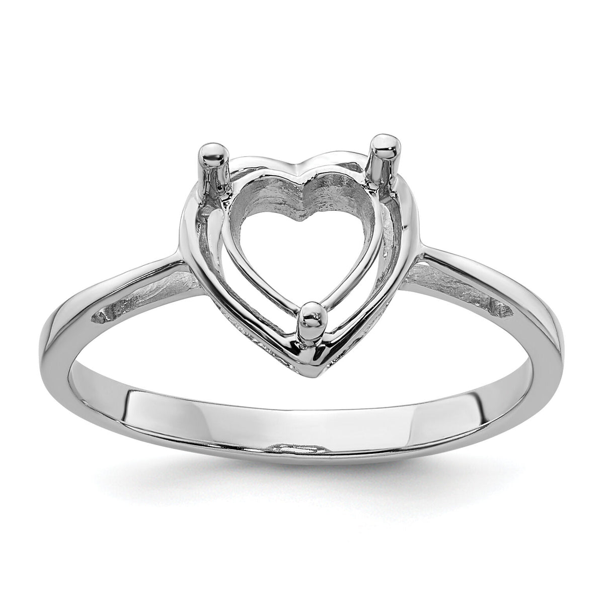 14k White Gold Gemstone Ring Mounting-Y4563