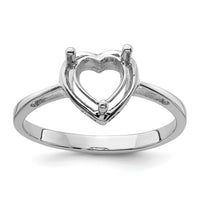 14k White Gold Gemstone Ring Mounting-Y4563