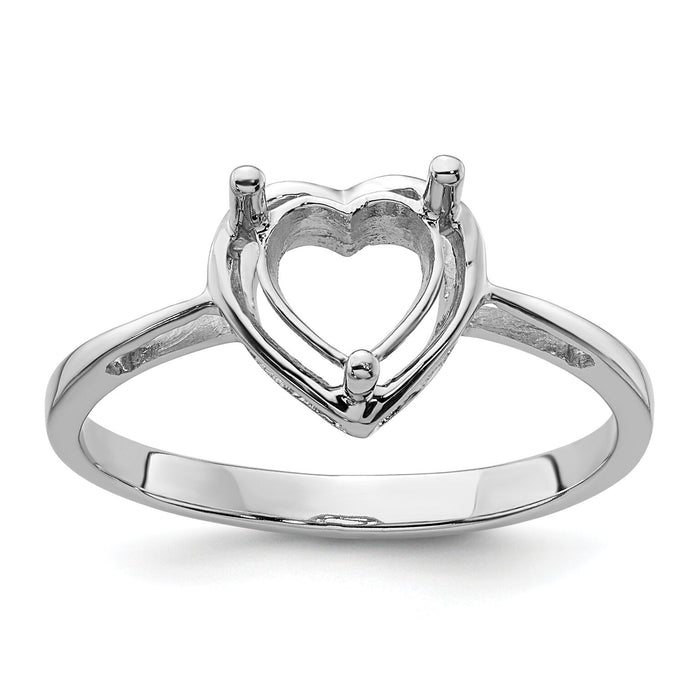 14k White Gold Gemstone Ring Mounting-Y4563