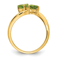 14k 5mm Heart Peridot ring-Y4584PE