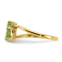 14k 5mm Heart Peridot ring-Y4584PE