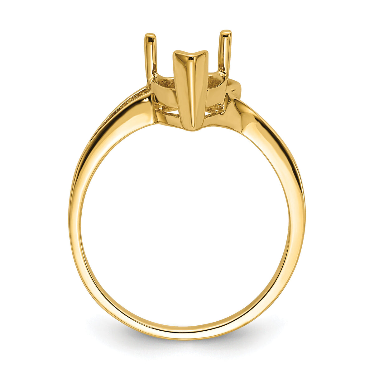 14k 9x6mm Pear Gemstone Ring Mounting-Y4616