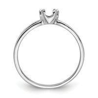 14k White Gold 6x4mm Oval Gemstone Ring Mounting-Y4634