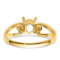 14k 7x5mm Oval Gemstone Ring Mounting-Y4641