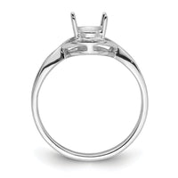 14k White Gold Gemstone Ring Mounting-Y4645