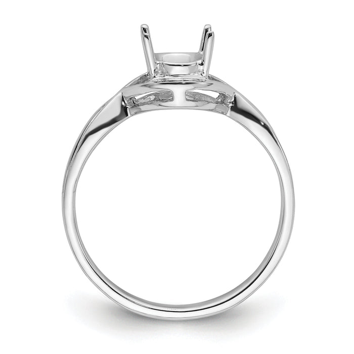14k White Gold Gemstone Ring Mounting-Y4645