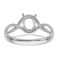 14k White Gold Gemstone Ring Mounting-Y4645