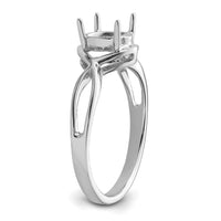 14k White Gold Gemstone Ring Mounting-Y4645