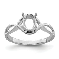 14k White Gold Gemstone Ring Mounting-Y4645