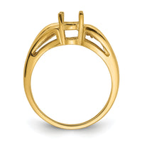 14k 6x4mm Oval Gemstone Ring Mounting-Y4646