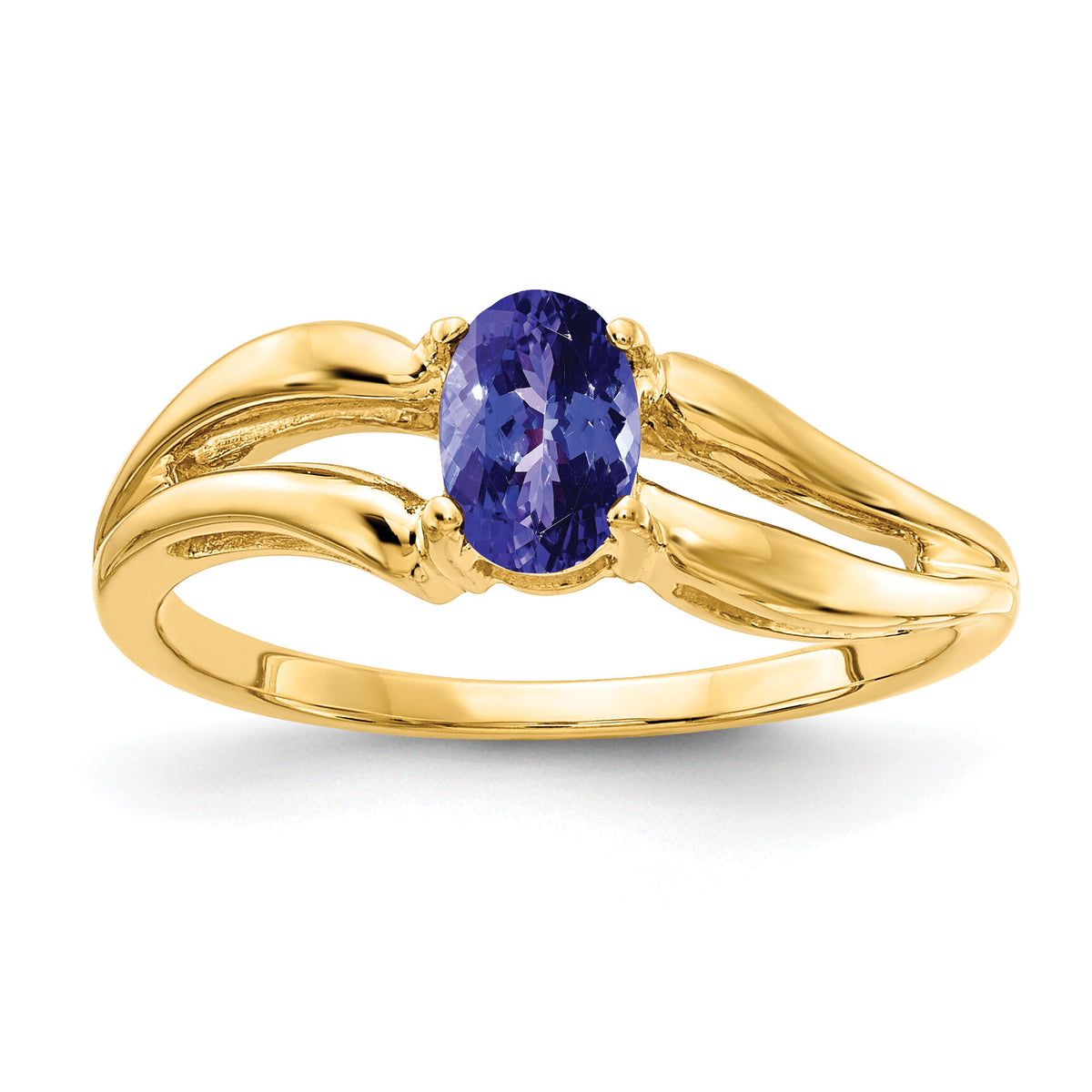 14k 6x4mm Oval Tanzanite ring-Y4646T