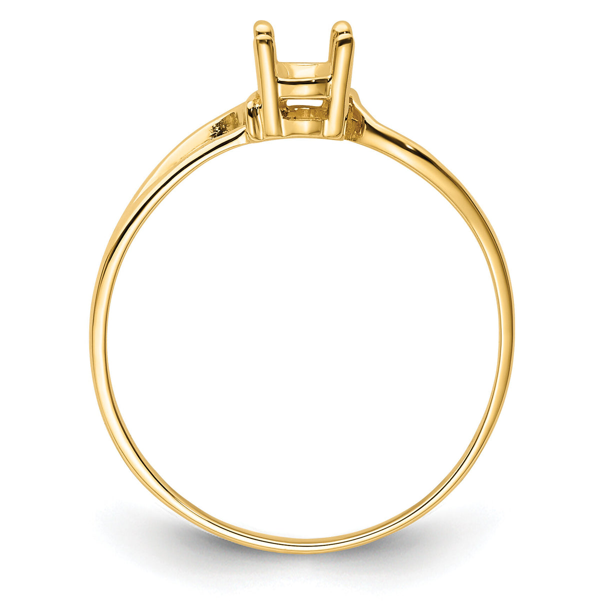 14k 6x4mm Oval Gemstone Ring Mounting-Y4648