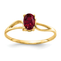 14k 6x4mm Oval Created Ruby ring-Y4648CR