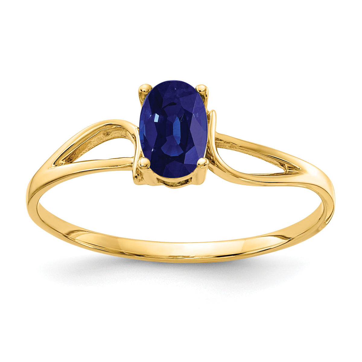 14k 6x4mm Oval Sapphire ring-Y4648S