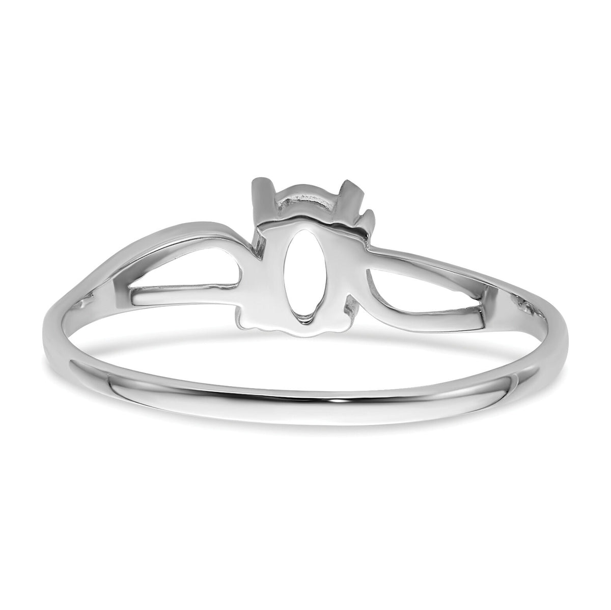 14k White Gold Gemstone Ring Mounting-Y4649