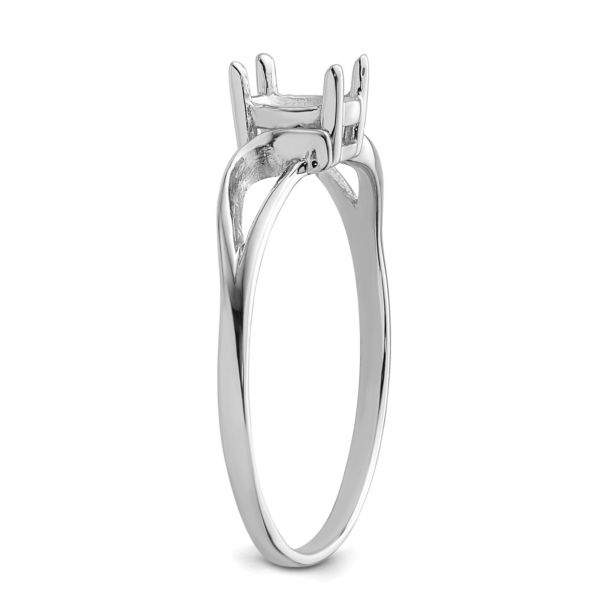 14k White Gold Gemstone Ring Mounting-Y4649