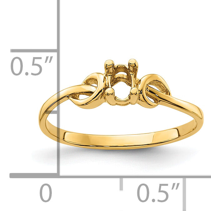 14k Gemstone Ring Mounting-Y4650