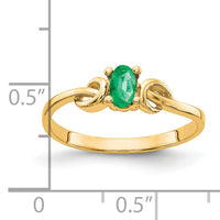14k 5x3mm Oval Emerald ring-Y4650E