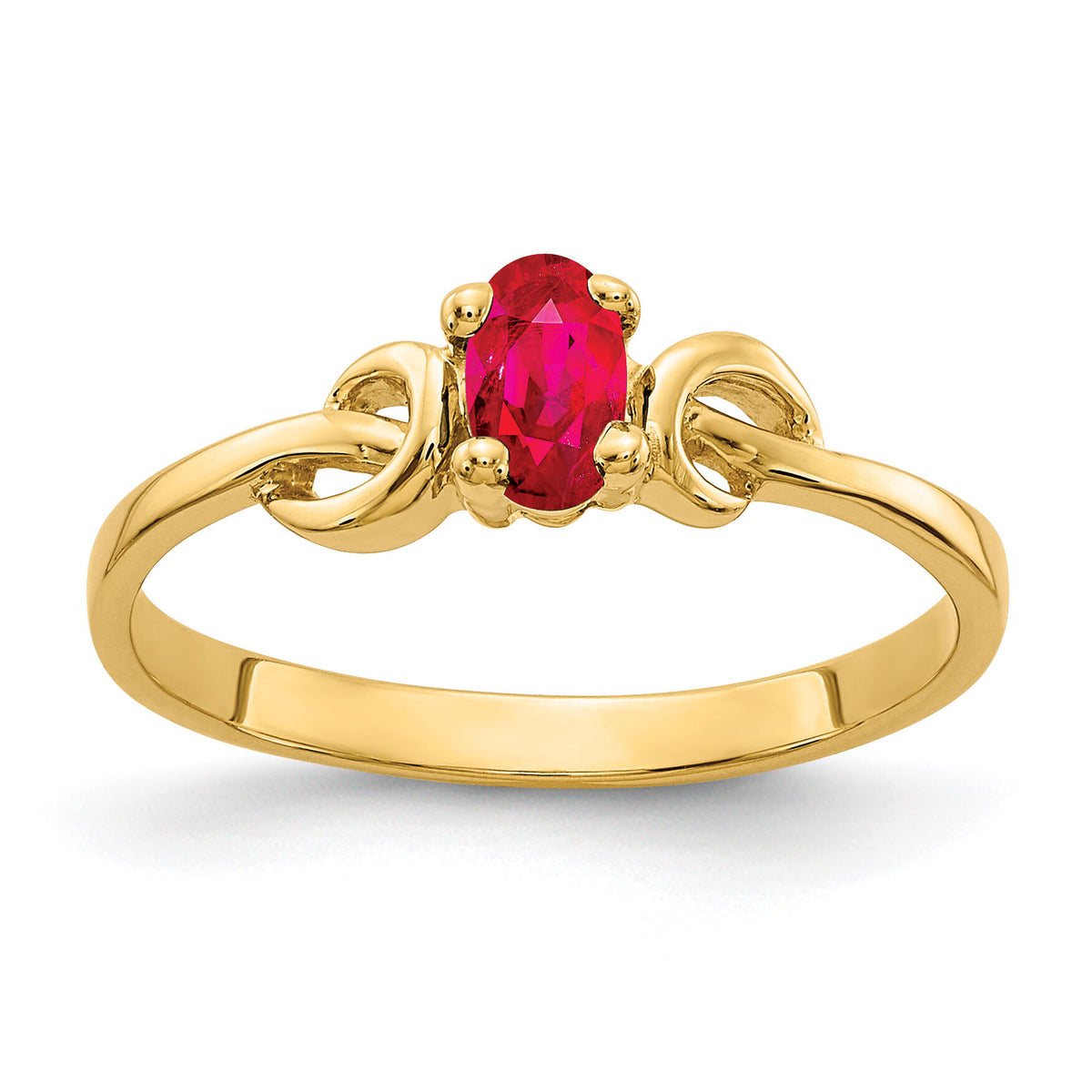 14k 5x3mm Oval Ruby ring-Y4650R