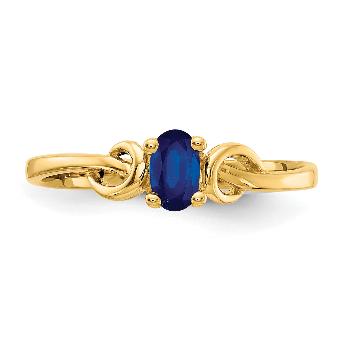 14k 5x3mm Oval Sapphire ring-Y4650S