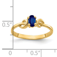 14k 5x3mm Oval Sapphire ring-Y4650S