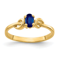 14k 5x3mm Oval Sapphire ring-Y4650S
