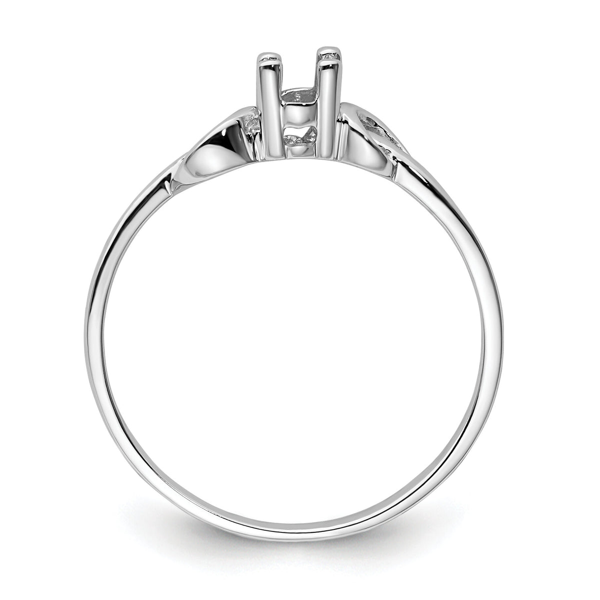 14k White Gold Gemstone Ring Mounting-Y4651