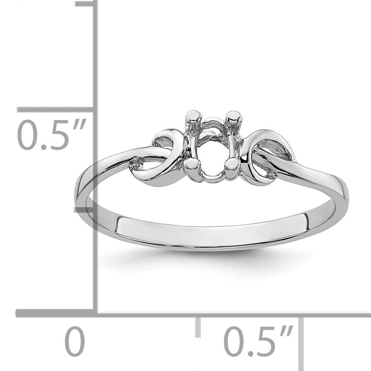 14k White Gold Gemstone Ring Mounting-Y4651
